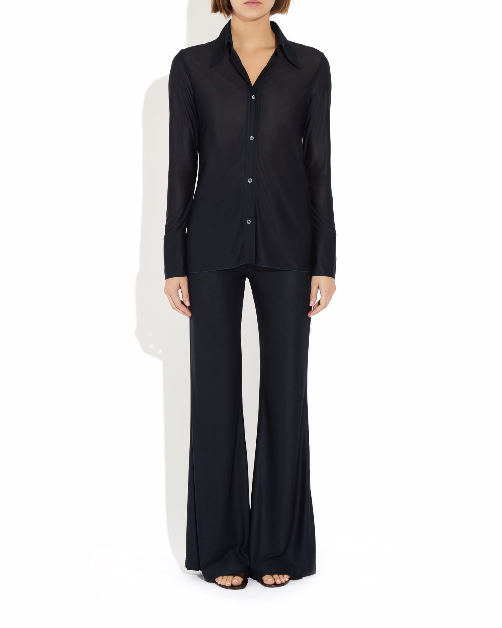 Semi-Sheer Serge Blouse - Image 4